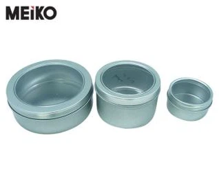 Shaffof oynaga ega yumaloq vintli tepakali quti